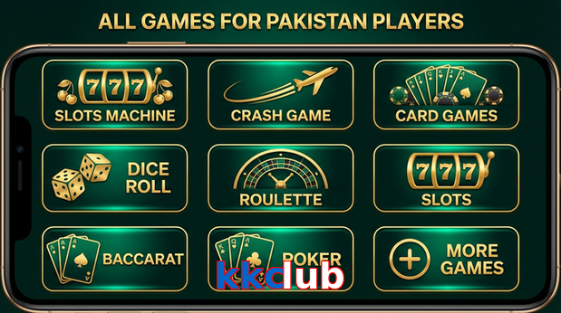 Main screen of Kkclub games page for PK players