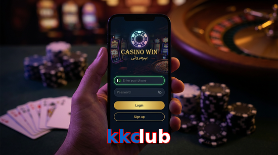 Main screen of Kkclub login page for PK players